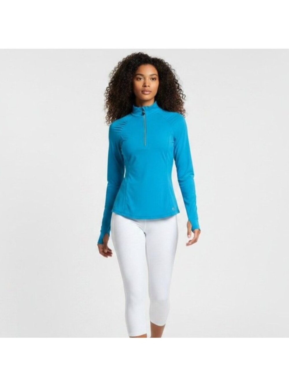 Lilly Pulitzer Justine Luxletic Pullover Lunar Blue Womens Size XS 1/4 Zip Long